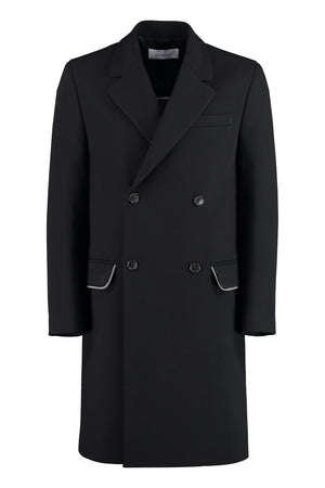 Double-breasted virgin wool  coat-0